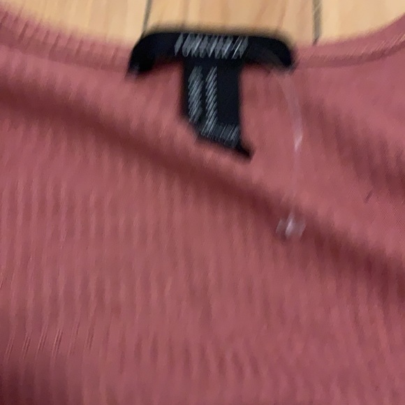 CLOSET CLEAN OUT Ribbed Wrap Front Shirt - Picture 3 of 6